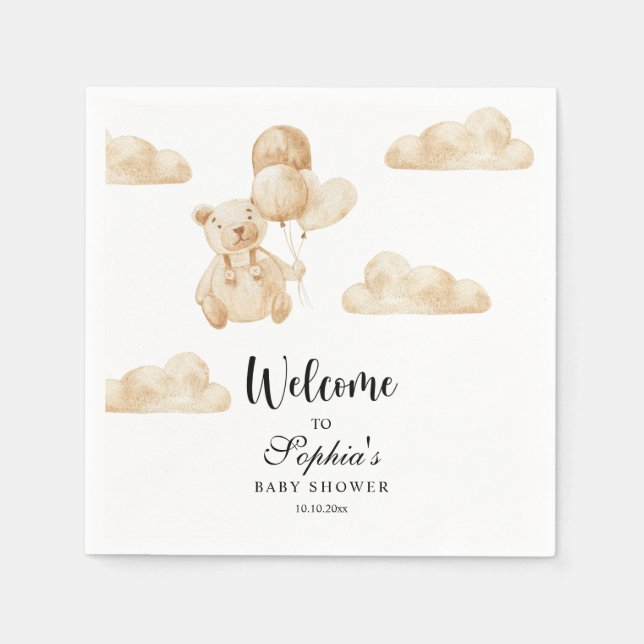 Guardanapo De Papel Mal podemos esperar baby shower (Frente)