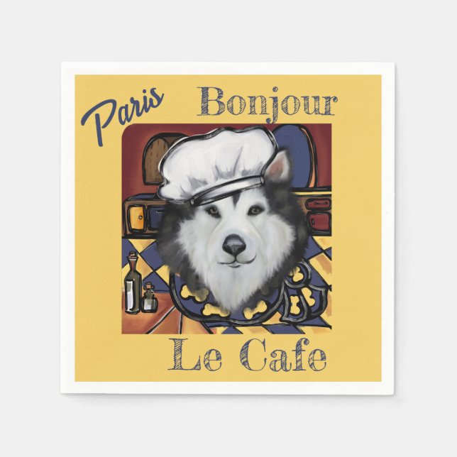 Guardanapo De Papel Malamute do Alasca (Frente)