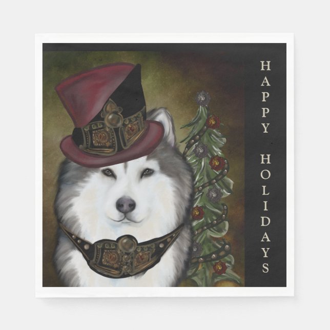 Guardanapo De Papel Malamute do Alasca (Frente)