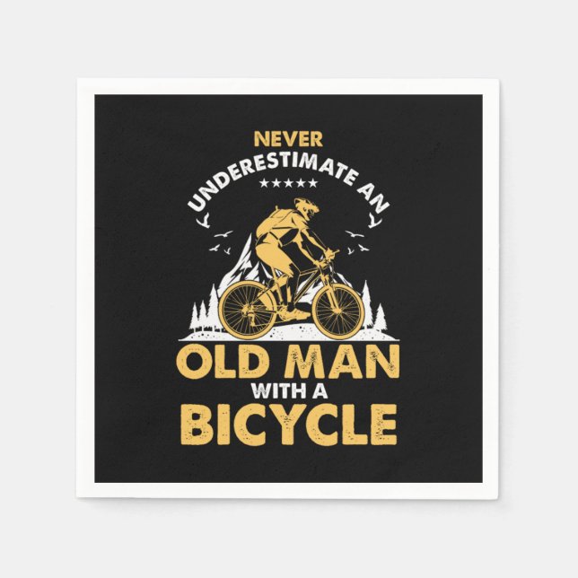 Guardanapo De Papel Malhação Vovô Exercício Bicicleta Ciclo MTB (Frente)