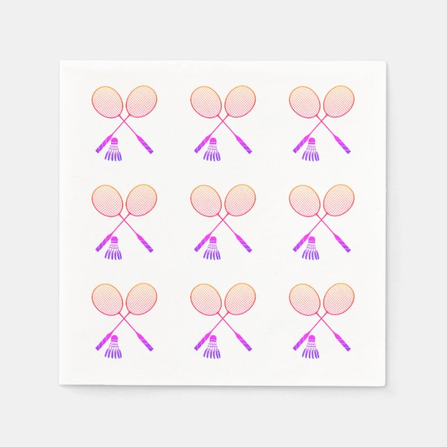 Guardanapo De Papel Malhas de Badminton Mínimas Compram Aves (Frente)