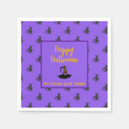 Guardanapo De Papel Malva-das-bruxas-do-Halloween preta