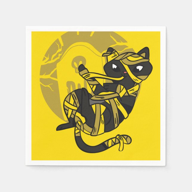 Guardanapo De Papel Mamã Gata Negra (Frente)