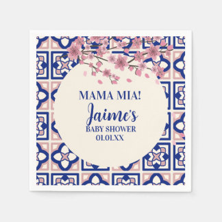 Guardanapo De Papel Mama Mia Baby Shower Cherry Blossoms