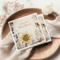 Mamãe de vindima para Chá de fraldas Floral Amarel