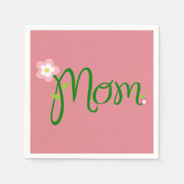 Guardanapo De Papel Mamãe Morango Cor-de-rosa Papel Coquetel Padrão Na