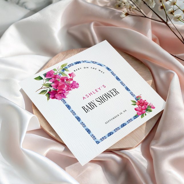 Guardanapo De Papel Mamma Mia Floral Mediterrâneo Chá de fraldas Itali (Criador carregado)