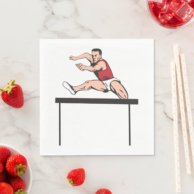 Guardanapo De Papel Man Pulando Hurdles (Criador carregado)