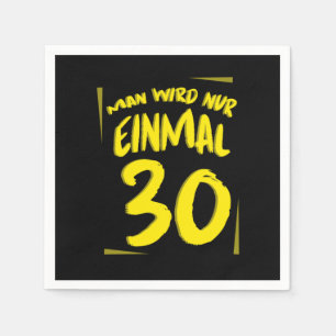 Guardanapo De Papel Man Wird Nur Einmal 1990 30º presente de aniversár