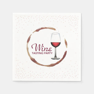 Guardanapo De Papel Mancha elegante do vidro de vinho do partido da