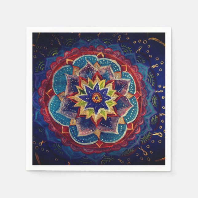 Guardanapo De Papel Mandala Art Paper Napkins (Frente)