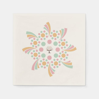 Guardanapo De Papel Mandala da Árvore da Vida Pastel