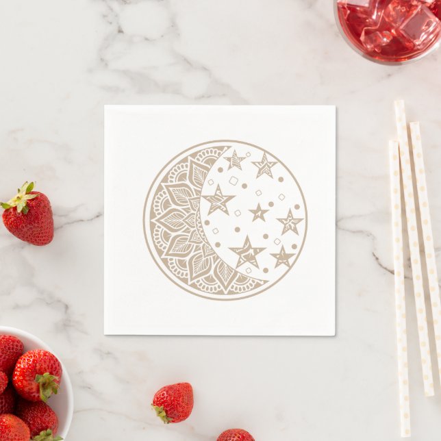 Guardanapo De Papel Mandala de Lua e Estrelas (Insitu)