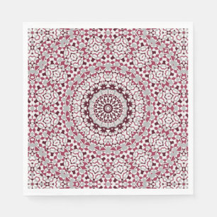 Guardanapo De Papel Mandala is burgundy-gray