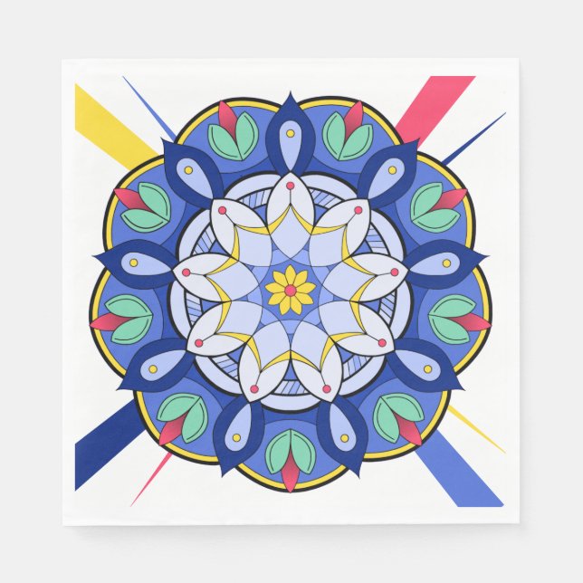 Guardanapo De Papel Mandala Pattern 01 Napkin (Frente)