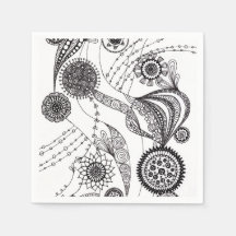 Mandalas Florais Preto e Branco Caprichosos Zentan