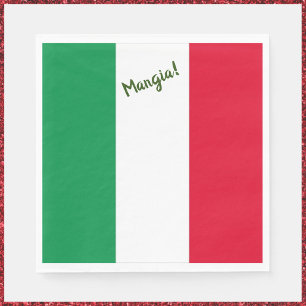 Guardanapo De Papel Mangia! Bandeira italiana