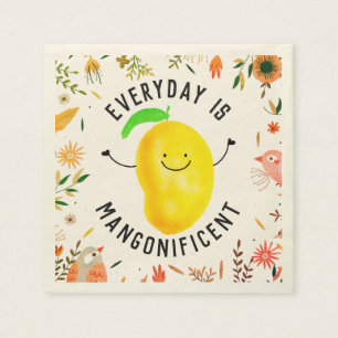 Guardanapo De Papel Mango Pun Positivo - Todos os dias é Mangonisigni