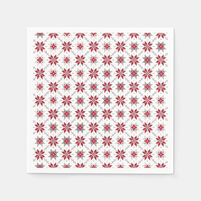 Guardanapo De Papel Manhã da Letónia - SN - padrão geométrico V (Frente)