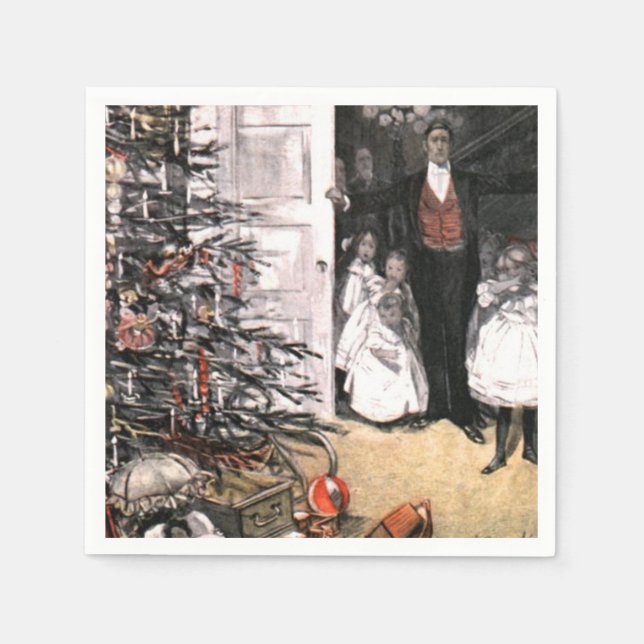 Guardanapo De Papel Manhã de Natal Vitoriana (Frente)