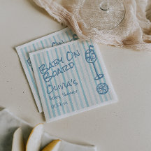 Manhã De Verão Chorada Azul Bebê Em Chá de fraldas