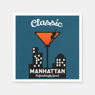 Guardanapo De Papel Manhattan Cocktail Wall Art