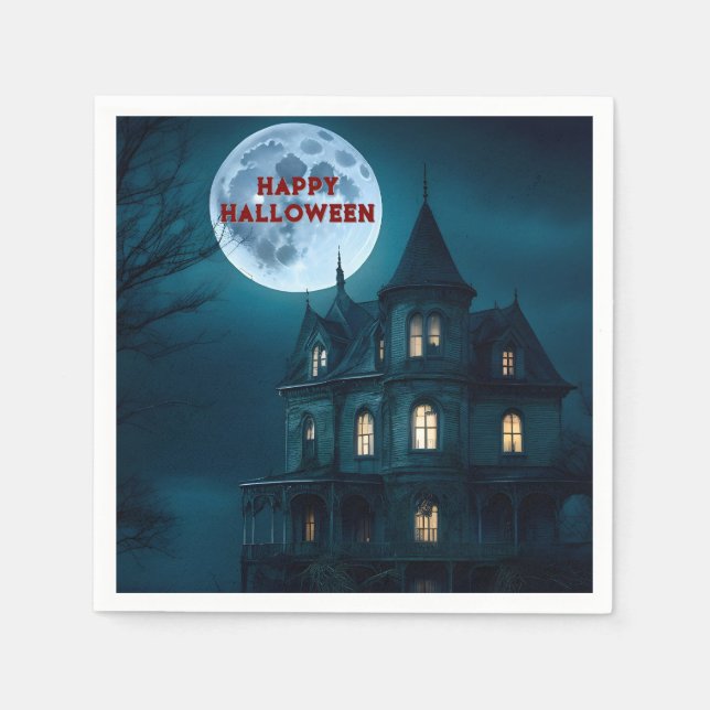 Guardanapo De Papel Mansão Assombrada Documento do Partido do Hallowee (Frente)