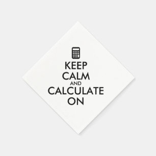 Guardanapo De Papel Mantenha a calma e calcule-a no costume da