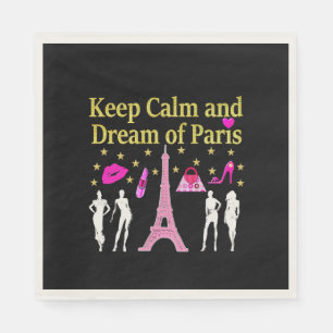 GUARDANAPO DE PAPEL MANTENHA CALMA E SONHO DE PARIS