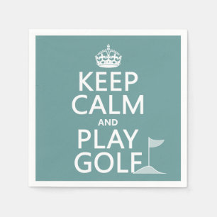 Guardanapo De Papel Mantenha o golfe da calma e do jogo - todas as
