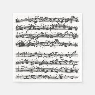 Guardanapo De Papel Manuscrito de Música do Bach Cello Suite