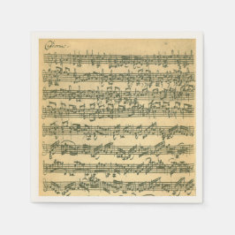 Guardanapo De Papel Manuscrito De Música Violina Bach Chaconne