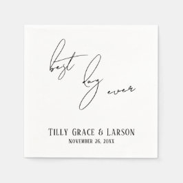 Guardanapo De Papel Manuscrito Moderno Simples Melhor Dia De Todos