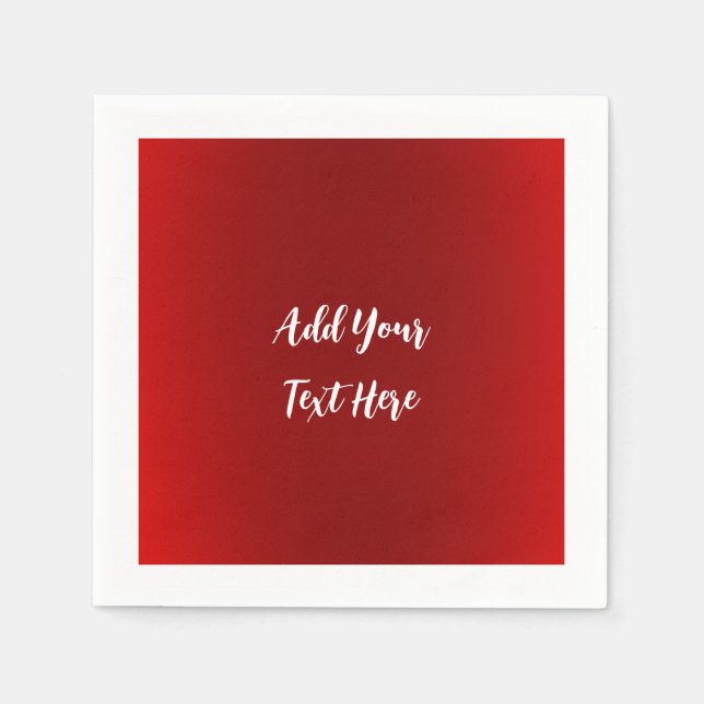 Guardanapo De Papel Manuscrito profissional adicionar texto moderno ve (Frente)