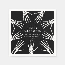 Guardanapo De Papel Mão de Esqueleto Assustador Ossos no Halloween Pre