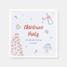 Guardanapo De Papel Mão Impressionante Desenhada Oh Que Festa De Natal