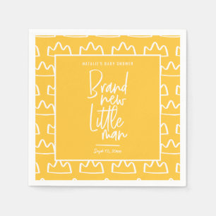 Guardanapo De Papel Mão moderna chá de fraldas escrito