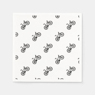 Guardanapo De Papel Mão simples doodle tirado da bicicleta