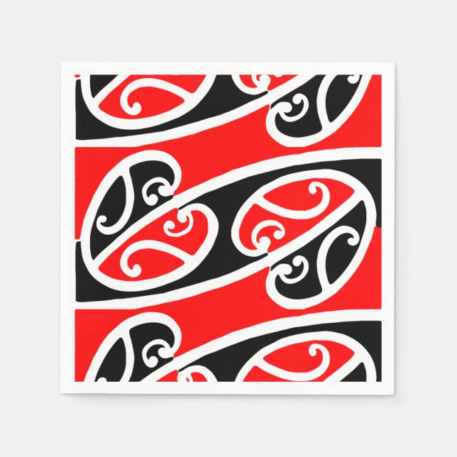 Guardanapo De Papel Maori Kowhaiwhai Pattern 2 (Frente)