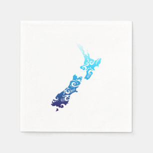 Guardanapo De Papel Maori Nova Zelândia Mapa da Tatuagem Tribal Ideia