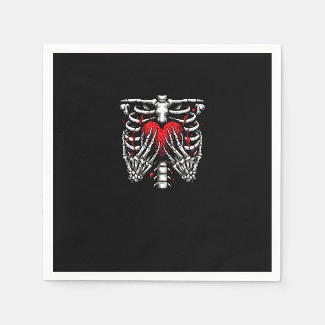 Guardanapo De Papel Mãos do Esqueleto Segurando Diversão de Figurino d (Frente)