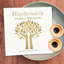 Guardanapo De Papel Mãos para Cima Árvore Deixa a Reunião Familiar Ess