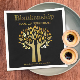 Guardanapo De Papel Mãos para Cima Árvore Deixa a Reunião Familiar Ess