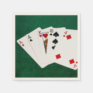 Guardanapo De Papel Mãos Poker - Um Par - Ás
