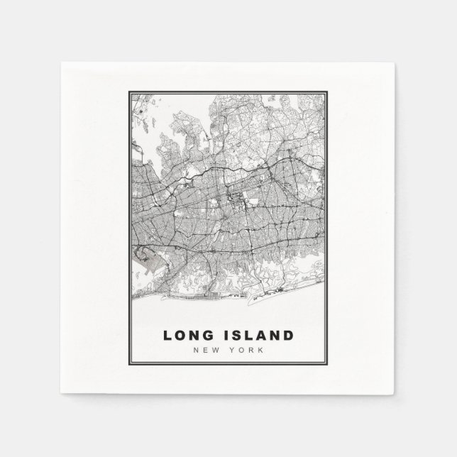Guardanapo De Papel Mapa da Ilha Longa (Frente)
