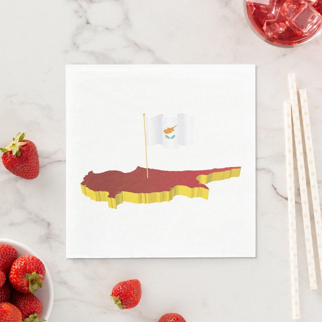 Guardanapo De Papel Mapa de Chipre (Criador carregado)