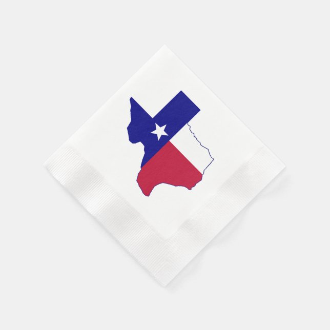 Guardanapo De Papel Mapa de Sinalizador do Texas (Canto)
