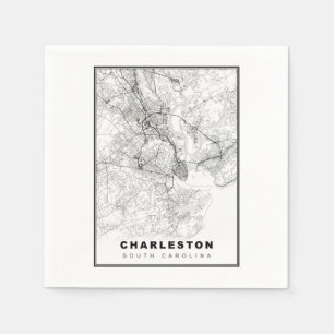 Guardanapo De Papel Mapa do Charleston