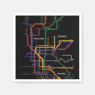 Guardanapo De Papel Mapa do metrô de NY-City
