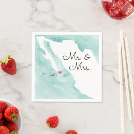Guardanapo De Papel Mapa do México | Sr. e Sra. | Casamento de Destino